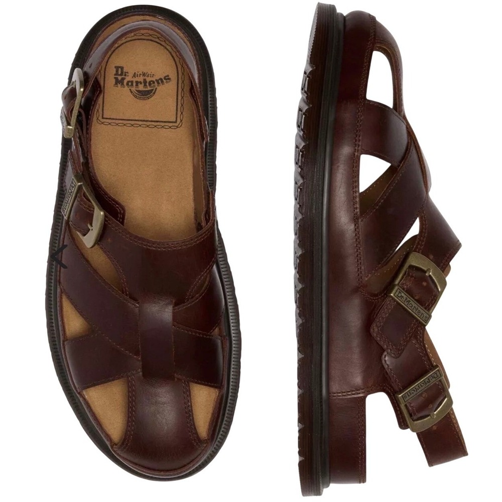 NWOB Dr. Martens Archive Fisherman Leather Sandal in Butterscotch Orleans Men 13